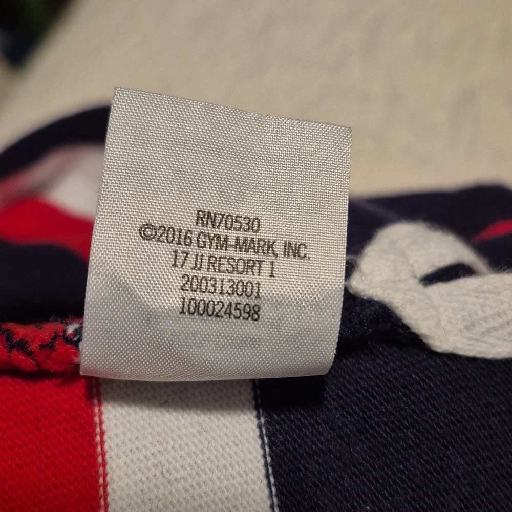 Janie and Jack boys 18 - 24 months blue, red, white long sleeve polo shirt VGUC - Picture 5 of 5